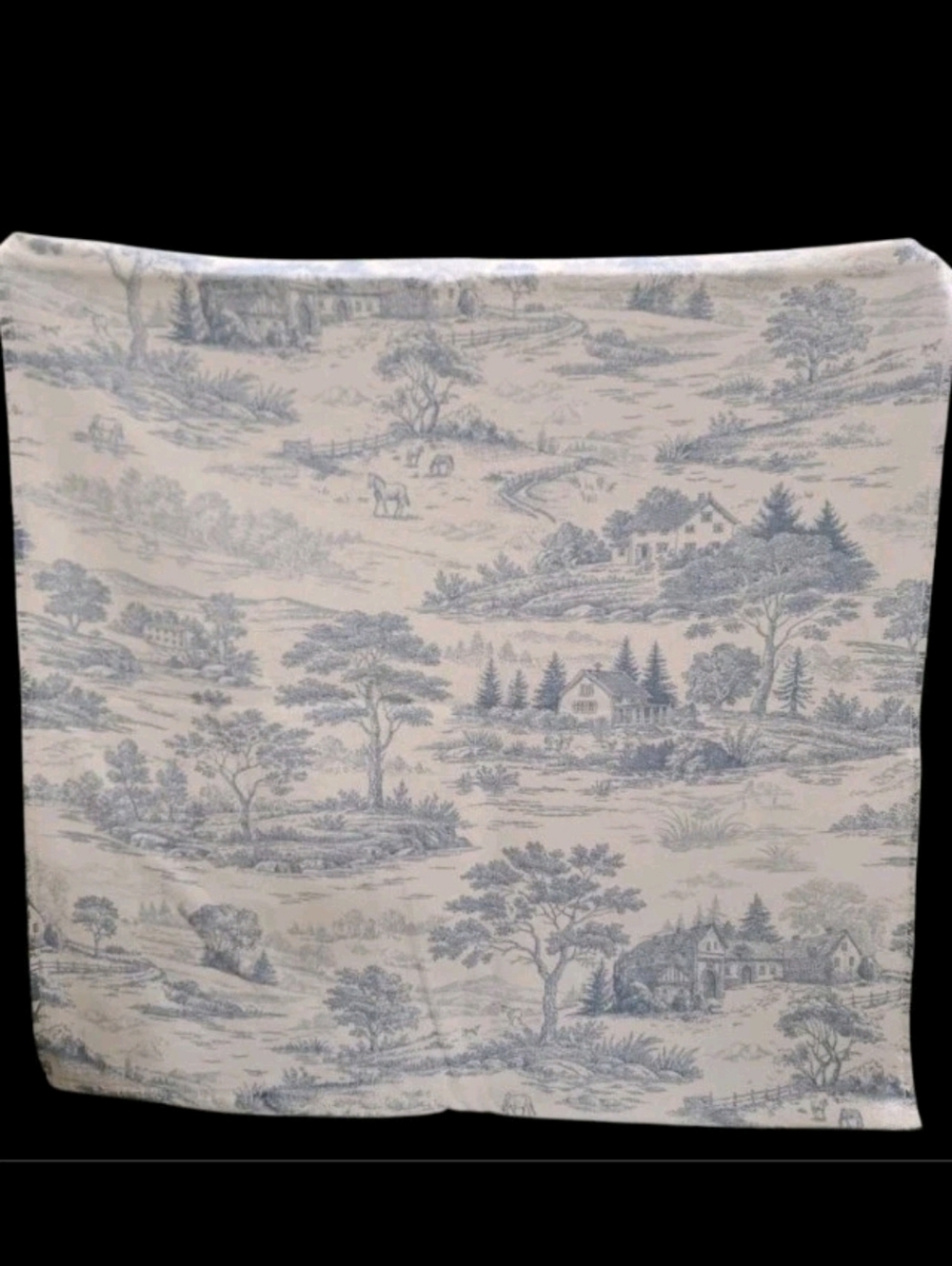 6pc Martha Stewart Blue Toile Velour Bath Hand Tip Towel Set 100% Cotton NEW - Picture 13 of 16